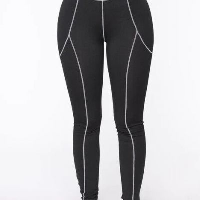 Fashion Nova Contender Active Leggings In Power Flex - Black/White XL 29x29 NWT